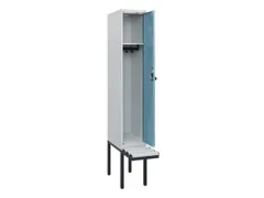 locker met bank,HxBxD 1950x300x815mm,1vak,vak B 300mm,draaigrendel
