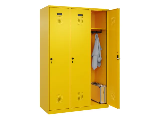 locker,HxBxD 1850x1200x500mm,3vak,vak B 400mm,draaigrendel