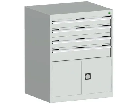 ladekast 1000x800x750mm 5laden zware lasten RAL7035 front RAL7035