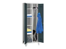 kleding-/wasgoedkast,HxBxD 1850x600x500mm,RAL7035,front RAL7016