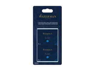 Inktpatroon Waterman Florida Blauw lang blister 4x8 stuks - 1