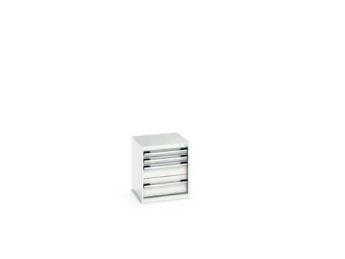 ladekast HxBxD 600x525x525mm 4laden romp RAL7035 front RAL7035