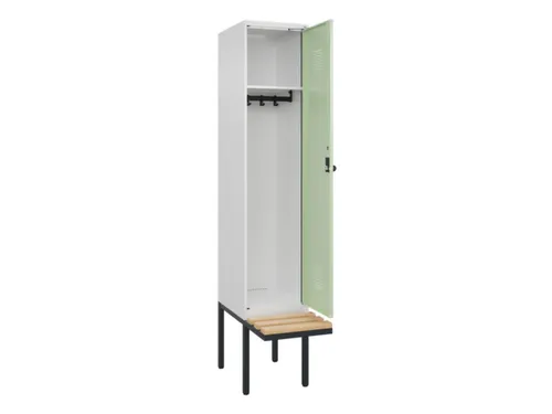 locker met bank,HxBxD 2120x400x815mm,1vak,vak B 400mm,draaigrendel