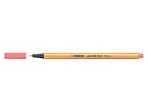 Fineliner STABILO point 88/040 neon rood 0.4mm