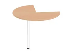 aanbouwtafel,i.h.v.,HxØ 720-840x1000mm,driekwartrond,NE-esdoorn