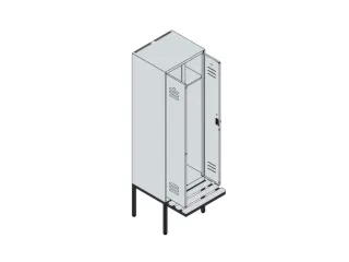 locker voor scheiding van kleding,HxBxD 2120x600x815mm,2vak - 3
