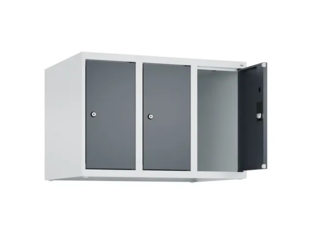 opzetkast,v. locker,3vak.,vak B 250mm,HxBxD 500x750x500mm,vleugeldeur
