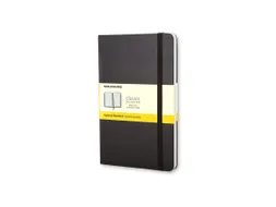 Notitieboek Moleskine pocket 90x140mm ruit 5x5mm hard cover zwart