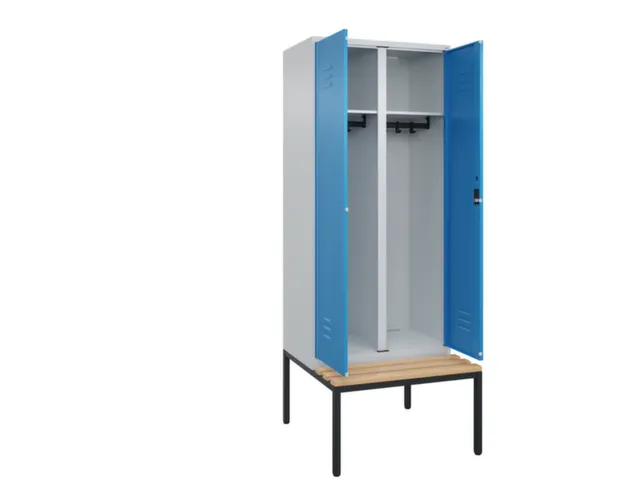 locker voor scheiding van kleding,HxBxD 2120x800x815mm,2vak