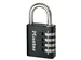 Hangslot MasterLock combi alu + sleutel 40mm zwart