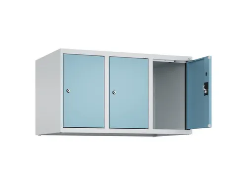 opzetkast,v. locker,3vak.,vak B 300mm,HxBxD 500x900x500mm,cilinderslot