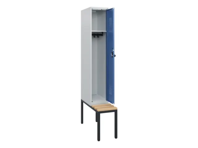 locker met bank,HxBxD 1950x300x815mm,1vak,vak B 300mm,draaigrendel