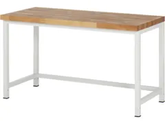 werkbank,HxBxD 840-1040x1500x700mm,beukblad,draagverm. 1250kg,RAL7035