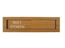 Premium Schuifbord Houtlook Niet Storen 150x40mm