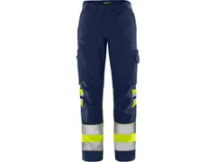 Fristads 2652 broek voor P/COT, fluo geel/marineblauw, maat 46, per st