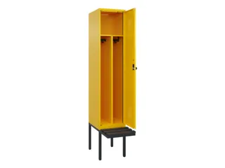 locker met bank,voor scheiding van kleding,HxBxD 2120x400x815mm,1vak - 1