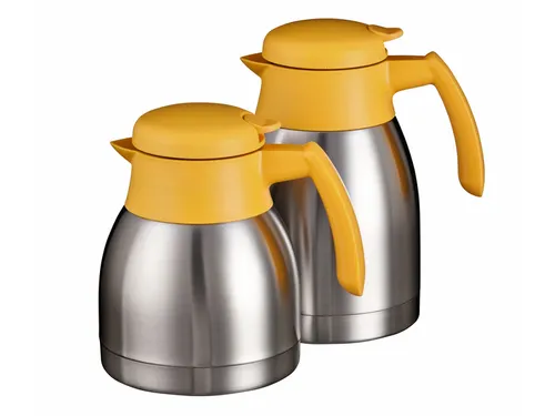 Thermoskan Bravilor dubbelwandig 1.5 liter RVS geel