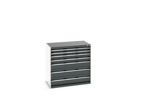 ladekast HxBxD 1000x1050x650mm 7laden RAL7035 front RAL7016