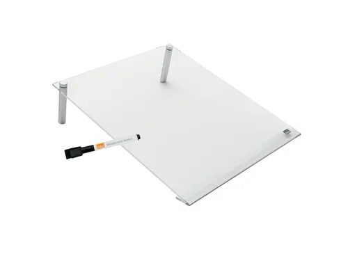 Notitiebord Nobo transparant acryl schuin A4