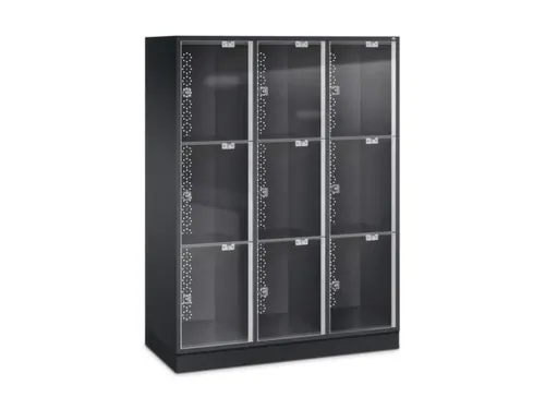 grootvolume-lockersysteem,HxBxD 1750x1220x500mm,3x3vakken,cil.-slot