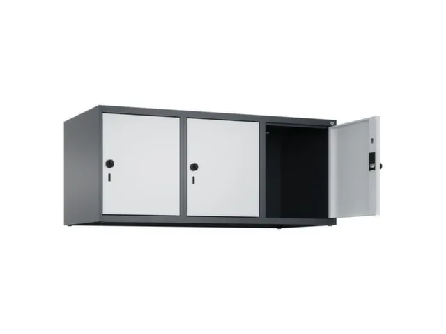opzetkast,v. locker,3vak.,vak B 400mm,HxBxD 500x1200x500mm,vleugeldeur