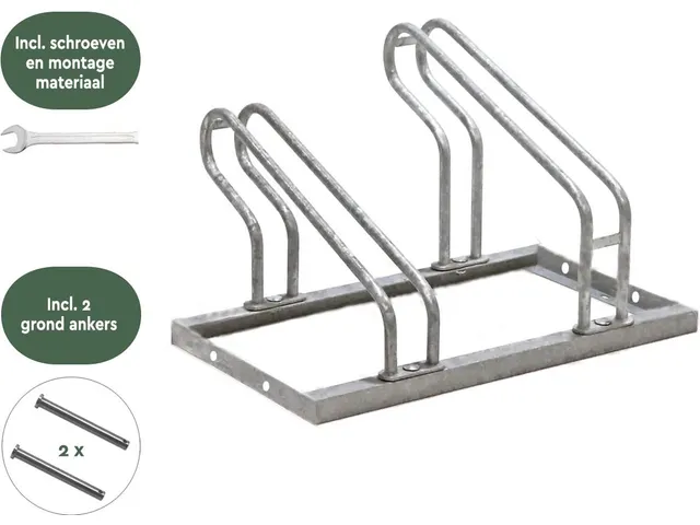 Fietsenrek Zilver 2 Fietsen BS200