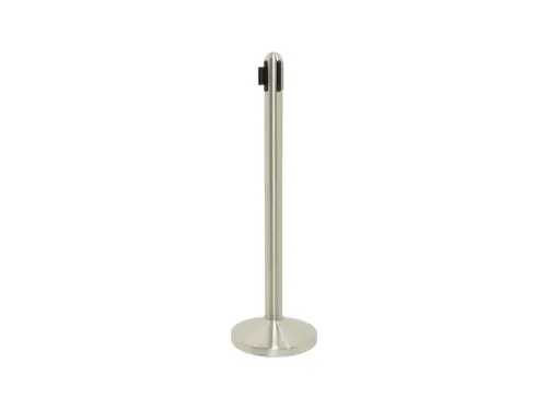 Afzetpaal Securit RVS met rolband 210cm zwart