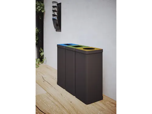 PBCORBN Recyclingbak Plastic 50 L. zwart / geel