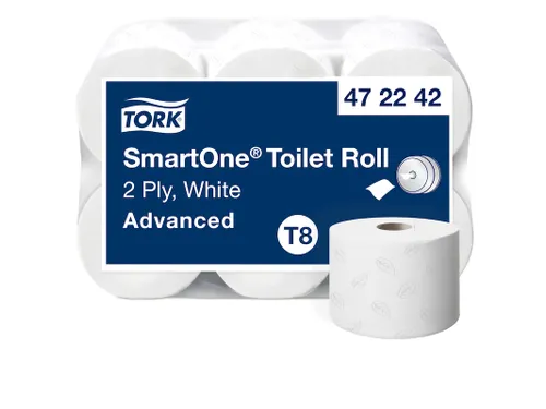 Tork Smartone 472242 Toiletpapier 2-laags T8 1150 vel Wit