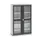 vitrinekast 2000x1300x550mm 4xStalen bodem romp RAL7035 front RAL7016
