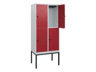 dubbeldekse locker,HxBxD 1950x800x500mm,2x2vak.,vak B 400mm - 2