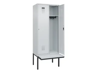 locker met bank,HxBxD 2120x800x815mm,2vak,vak B 400mm,cilinderslot - 1