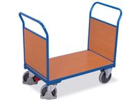 Platformwagen 500kg Laadvlak 1000x700mm 2 Kopwanden Ral 5010 Beuken