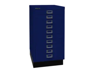 kantoor-ladekast HxBxD 670x349x432mm 10 laden romp oxfordblauw staal - 3