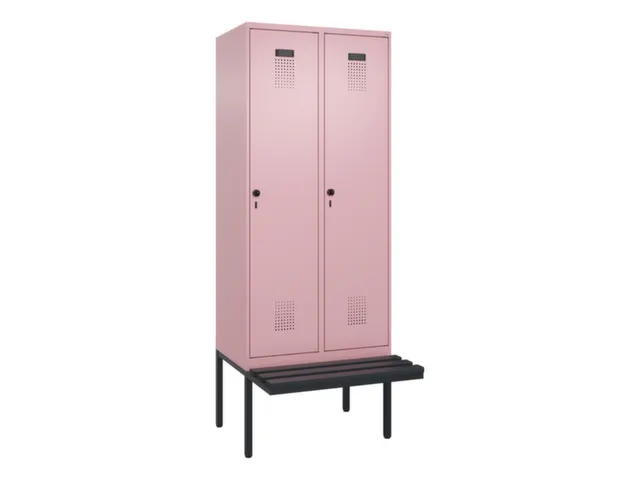 locker met bank,voor scheiding van kleding,HxBxD 2120x800x815mm,2vak