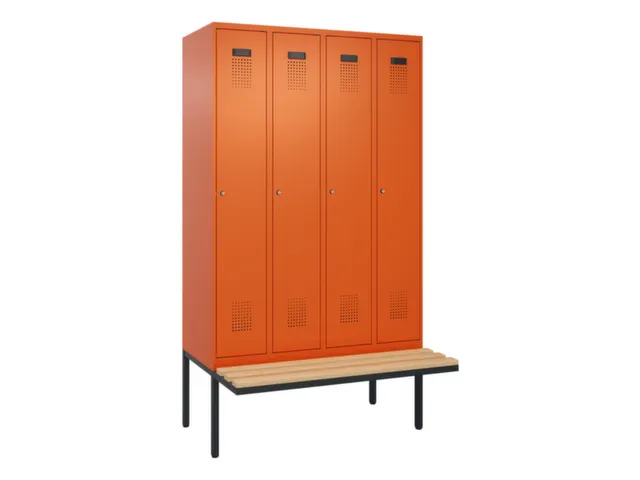 armoire vestiaire avec banc noir et blanc,HxlxP 2120x1200x815mm