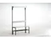 banc-patère,HxLxP 1670x1015x375mm,barres alu,RAL7016