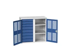 universele kast,HxBxD 1000x1050x550mm,2xStalen bodem,8lade(n)