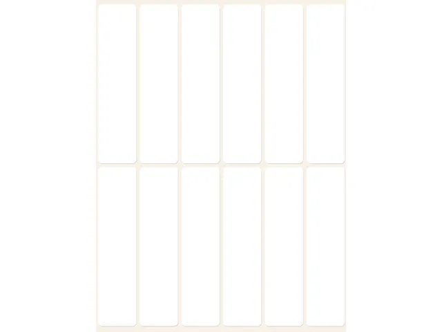 Etiquettes tous usages, blanches 76x19mm boîte 324 pcs