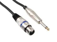 XLR-Kabel - XLR Vrouwelijk Naar Jack 6.35mm - Mono - 3m