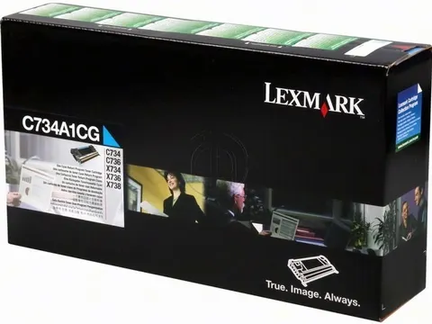 Tonercartridge Lexmark C 734 a 1 cg Retourprogramma Cyaan