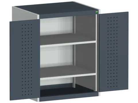 kast met geperforeerde platen,HxBxD 1000x800x525mm,2xStalen bodem