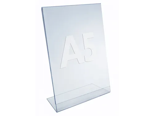 Folderstandaard A5 Staand Acryl L-Voet