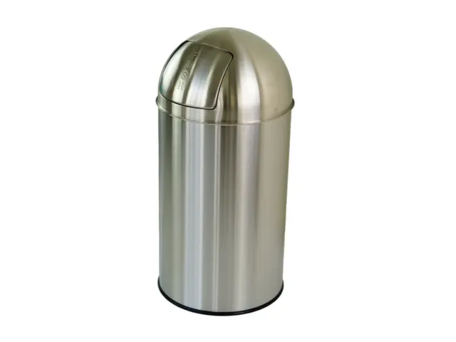 RVS afvalbakken,50l,HxØ 730x350mm,binnenbak staal