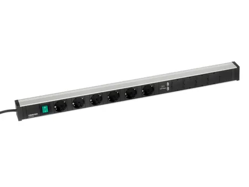 energielijst,v. montagetafel,HxBxD 52x836x44mm,m. loket,6stekkerdozen