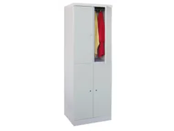 Dubbeldekse lockerkast,RAL 7035,HxBxD 1800x600x500mm,2x2vak.