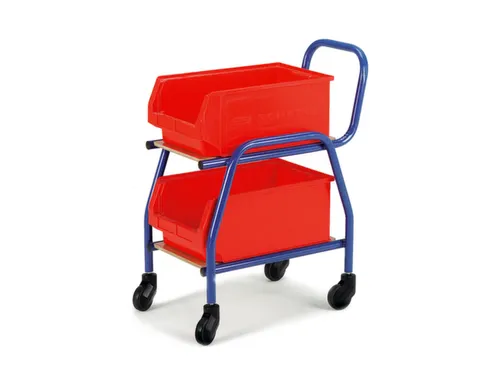 bijzetwagen,draagverm. 100kg,2etage(s),laadvl. LxB 495x275mm,houtplaat