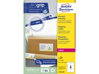 Verzendetiket Avery QuickPeel L7166-100 99.1x93.1mm Wit 600 Stuks - 2