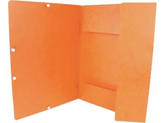 Elastomap A4 3 Kleppen en Elastieken Karton Oranje - 4