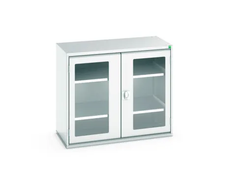 vitrinekast 900x1050x550mm 2xStalen bodem romp RAL7035 front RAL7035